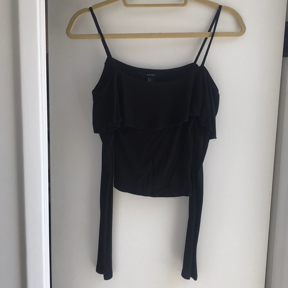 Black forever 21 off shoulder top